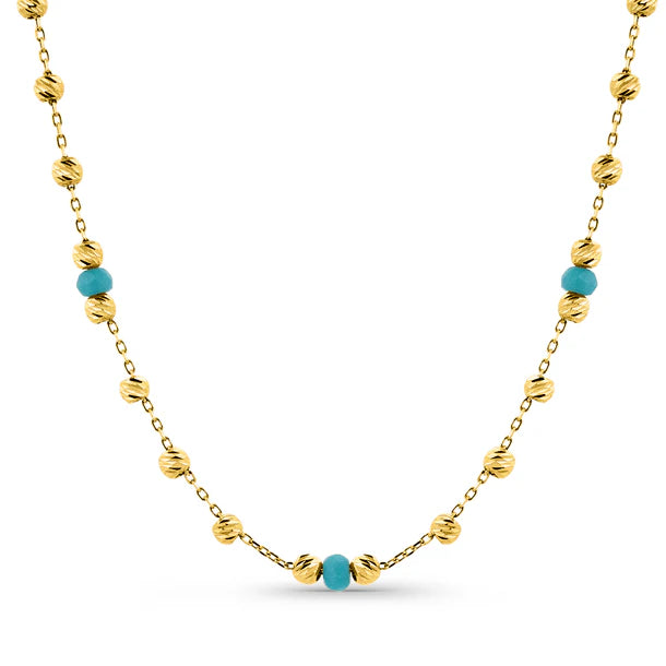 FİRUZE TAŞLI DORIKA KOLYE