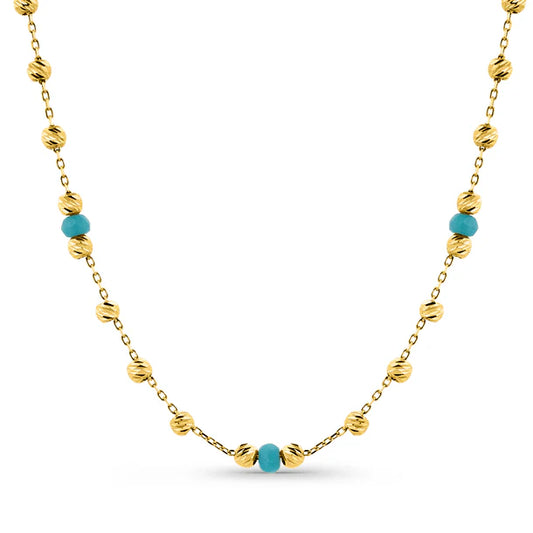 FİRUZE TAŞLI DORIKA KOLYE