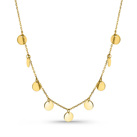 14 K PARLAK SALLANTI PLAKA KOLYE