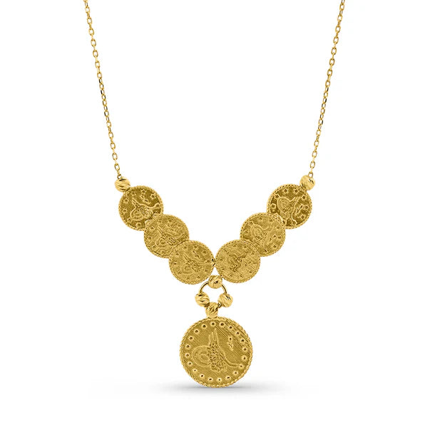 14K TUĞRA SALLANTILI KOLYE