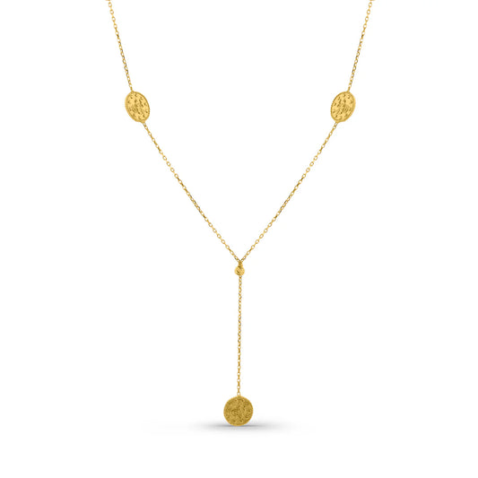 14K YALDIZLI TUĞRA KOLYE