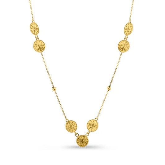 14K YALDIZLI TUĞRA KOLYE