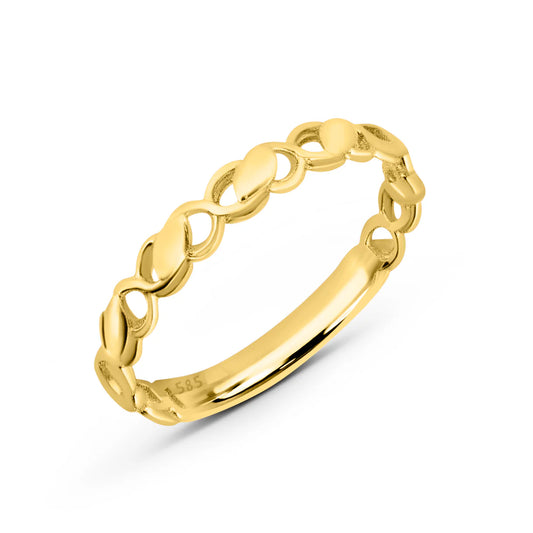 14K MEKİK DESENLİ YÜZÜK