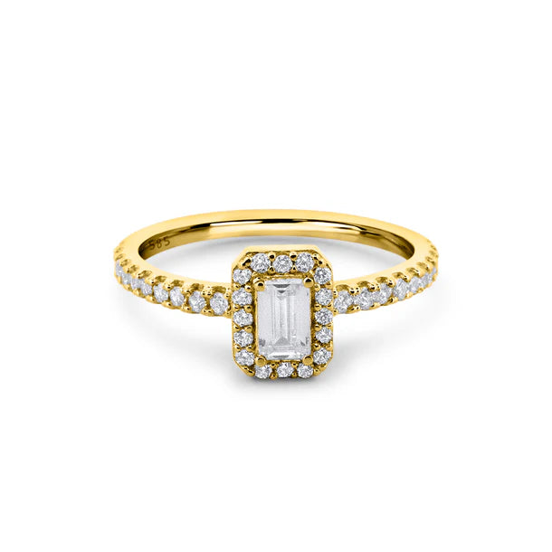 14 K BAGET TAŞLI YÜZÜK