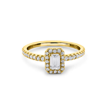 14 K BAGET TAŞLI YÜZÜK