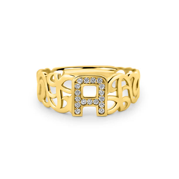 14K KİŞİYE ÖZEL HARFLİ YÜZÜK