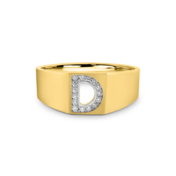 14K KİŞİYE ÖZEL HARFLİ YÜZÜK