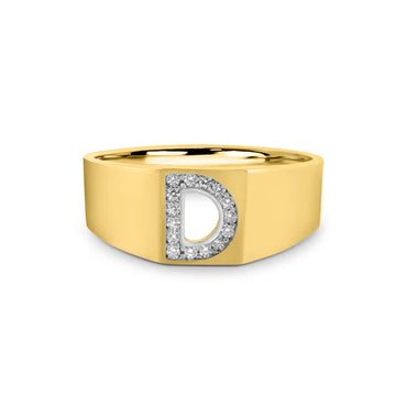 14K KİŞİYE ÖZEL HARFLİ YÜZÜK