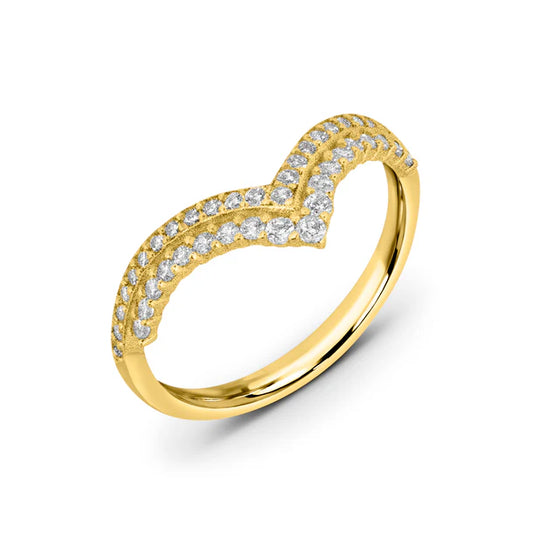 14K TAŞLI TAÇ YÜZÜK