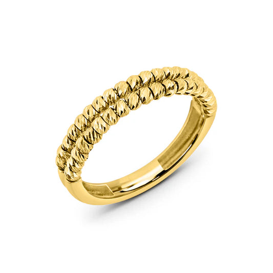 14K İKİ SIRA DORİKA TOPLU YÜZÜK