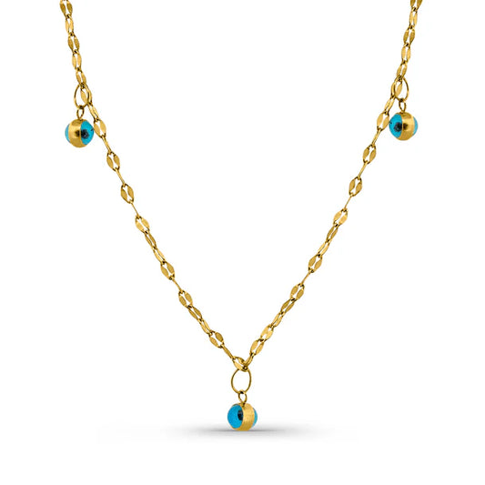 14K NAZAR BONCUKLU KOLYE