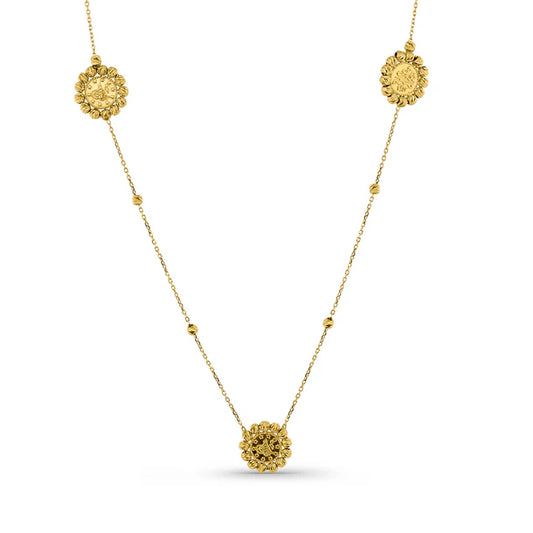 14K DORİKALI TUĞRA KOLYE