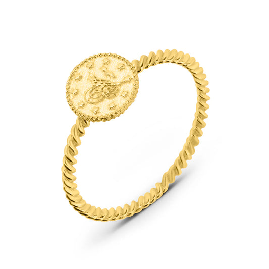 14K TUĞRALI YÜZÜK