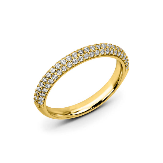 14K YARIM TUR TAŞLI  YÜZÜK/ALYANS