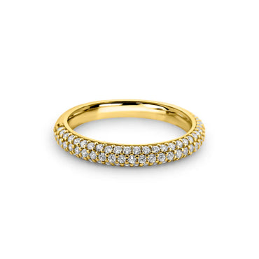 14K YARIM TUR TAŞLI  YÜZÜK/ALYANS